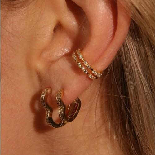 Heart shaped cz mini small huggie hoop earring 100% 925 sterling silver minimal delicate dainty jewelry