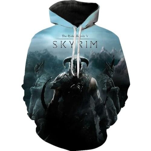 Game Hoodies The Elder Scrolls V SKYRIM 3D Print Sweatshirt Men Women Fashion Hoodie Casual Sportswear Pullover Male Hoody Coats