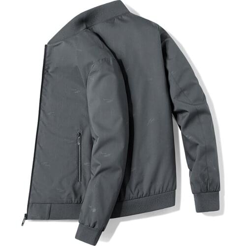 Hawaifish brand mens jackets 2021 new style Slim youth casual outer clothes male solid color stand up collar Business coat