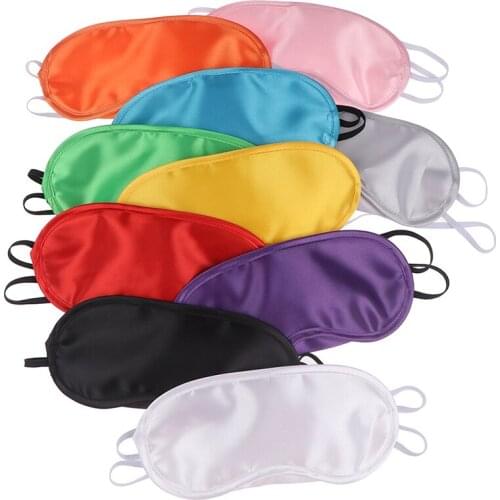 NEW 1PC Women Men Silk Eye Mask Eyeshade Cover Shade Soft Blindfold Travel Eyepatch Natural Sleeping Eye Patch Sleep Mask