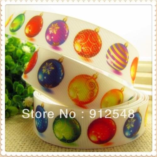 2013 Christmas New arrive,free shipping 1'' (25mm) Printed grosgrain ribbon,Christmas ornaments ,91429