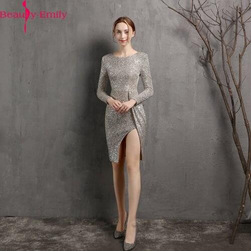 New Arrival Sexy Open Back O Neck Mermaid Evening Dress 2021 Charming Long Sleeve 5 Colors Formal Party Dress Real Photo