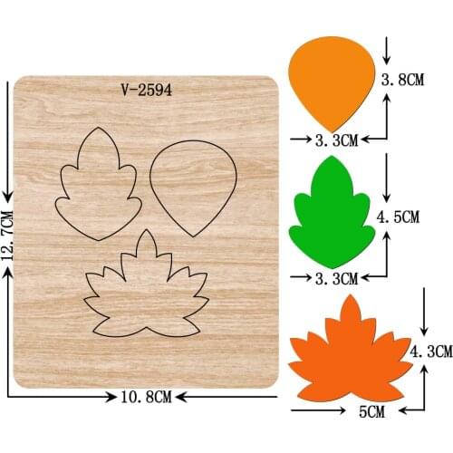 New leaf wooden dies cutting dies for scrapbooking Multiple sizes V-2594