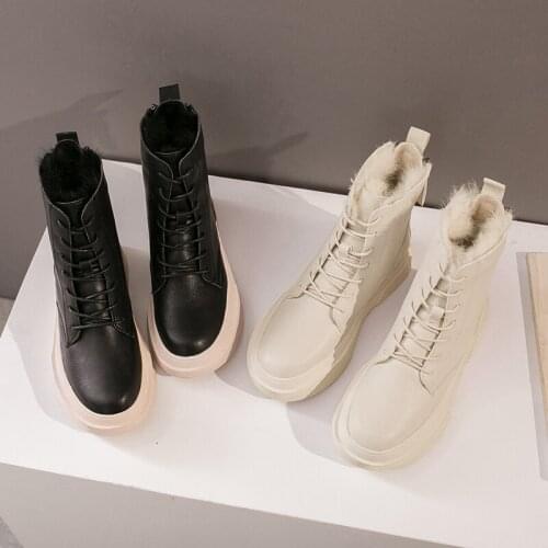 Waterproof Winter Leather NEW Ankle Boots Winter Warm For Women Outdoor Shoes Leather Boots Women Slip Snow Boots U15-04