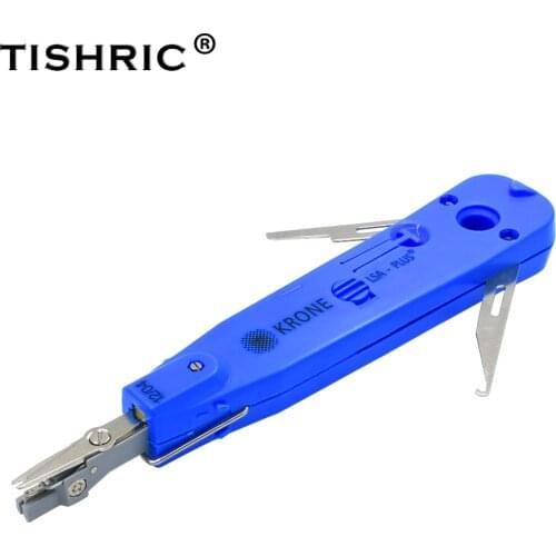 TISHRIC Original Blue Krone Lsa-plus Telecom Phone Wire Cable RJ11 RJ45 Punch Down Network Tool Kit Professional