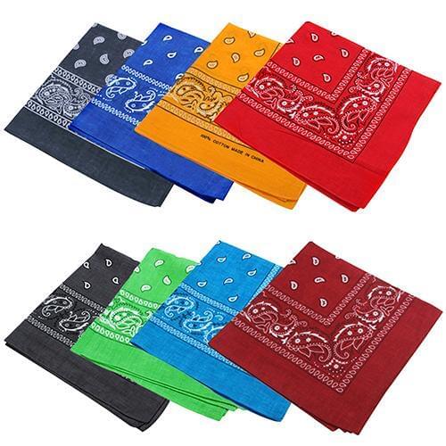 Polyester Cotton Cashew Flower Hip-hop Bandanas For Women Pocket Square Head Neck Scarf Wristband Handkerchief Men