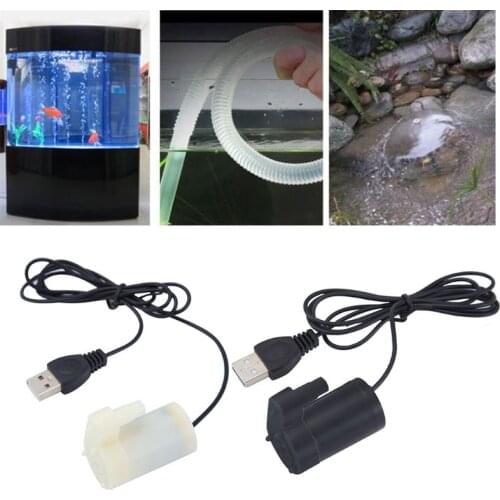 Micro Mini Submersible Water Pump Fish Tanks Aquarium Usb Powered DC 5V 2-3L/min E15B