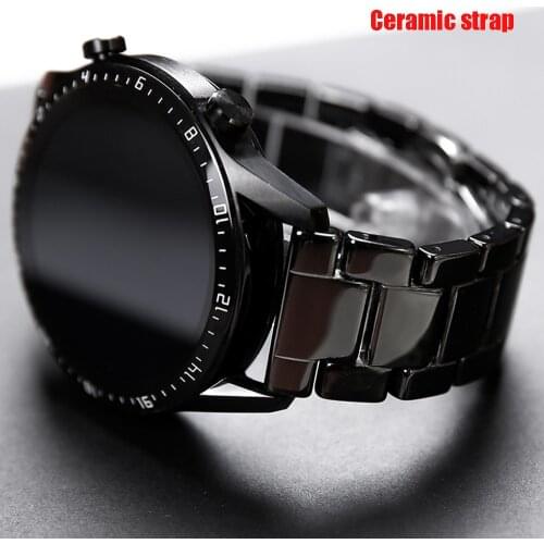 22mm watch band for Samsung Galaxy watch 3 45mm Gear S3 Frontier correa Ceramic bracelet Huawei watch GT 2-2e-pro 46mm straps