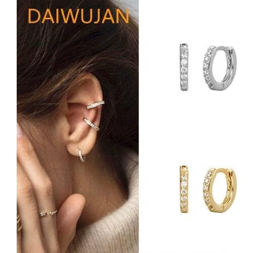 925 Sterling Silver Small Hoop Earrings Mirco Pave Zircon Round Earrings For Women/Men Ear Bone Tiny Ring Aros Aretes Ear Hoops