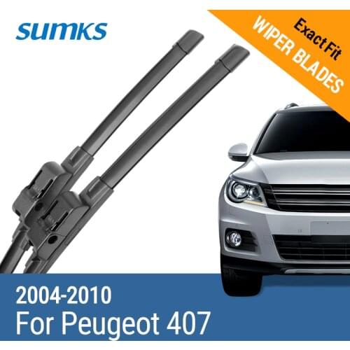 SUMKS Wiper Blades for Peugeot 407 28"& 28" Fit Side Pin Arms 2004 2005 2006 2007 2008 2009 2010