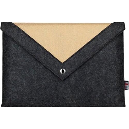 Wool Felt Laptop Computer Case Hand Hold Bag With Hasp Fashion Patchwork Style For 11/13/15 Inch For Macbook Pro Air/Pro