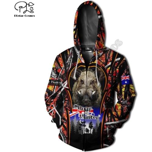 Boar Hunting-2 hoodies 3D printed Love Horse Sweatshirt Hoodie Harajuku Autumn Streetwear women foe men Casual Tracksuit style