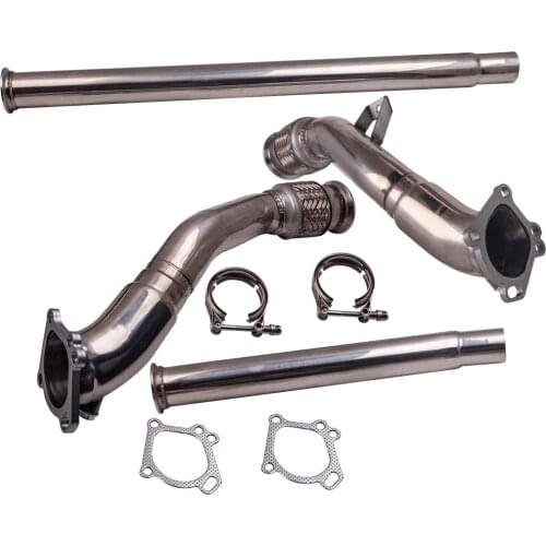 K04 RS6 Exhaust Downpipe Down Pipe For Audi S4 B5 A6/ For Allroad C5 2.7L Bi Turbo T-304 Stainless