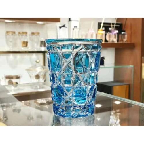 High Quality light blue Crystal cup Colorful glass