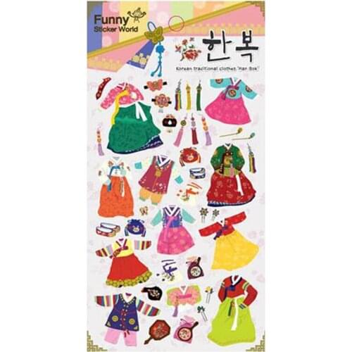 Korea Brand Funny Scrapbooking Die Cut Sticker Korean Traditional Paper Sticker Stationery Hobby DIY Diary Craft Decoration