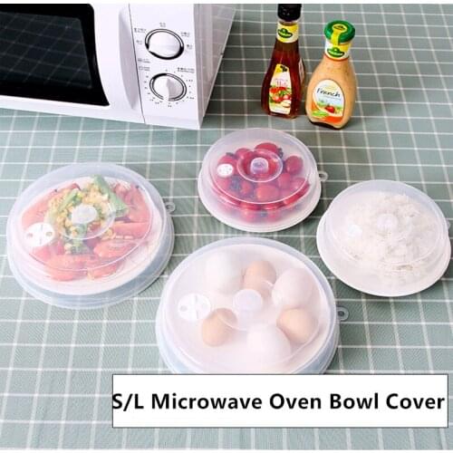 1pc Food Grade Silicone Fresh-Keeping Cover S/L Universal Plastic Heating Covers Microwave Oven Pot Lid Kitchen Cookware Parts