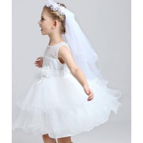 1Pc New Arrivals Children Girl Hair Wreaths Korean Style Lace Bride Veil Wedding Party Vacation Beach Girls Hair Accessories