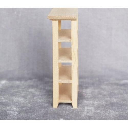 12th Dollhouse Furniture Set Life Scene Wood Shelves Storage Rack Bookshelf