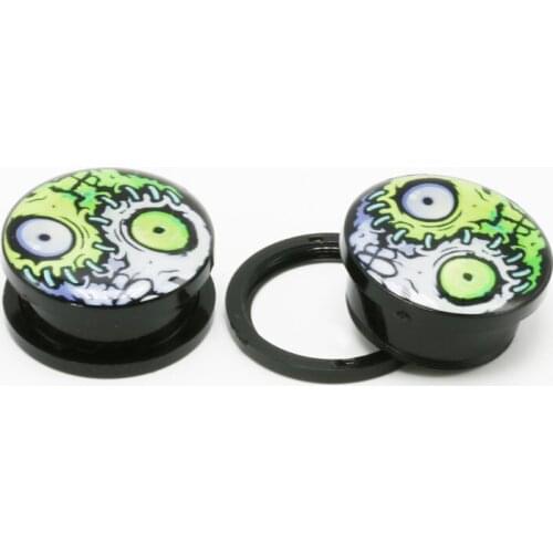 2pieces fashion ear tapers for mens ear plugs and tunnels gauges kits 6mm-20mm body piercing jewelry expanders free shipping