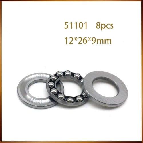 51101 Thrust Bearing 12*26*9 mm ( 8 PCS ) ABEC-1 Axial 51101 Ball Bearings 8101