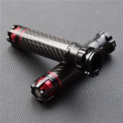 7/8 "22mm carbon fiber Motorcycle Handle Handlebar Hand Bar Grip For Yamaha Suzuki Kawasaki Honda KTM Benelli Ducati CRF EXC YZF