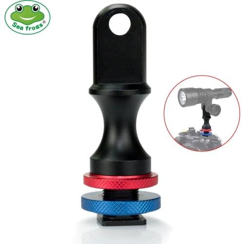 YS Head Adapter Cold Shoe Mount Underwater Photography Light System Adapter Torch Holder Connecter for All Seafrogs Meikon Case