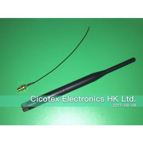 2.4 GHz 5dBi Antenna wifi RP-SMA Male+RP SMA female to ufl.IPX 1.13 Pigtail Cable For PCI cctv Wireless Router