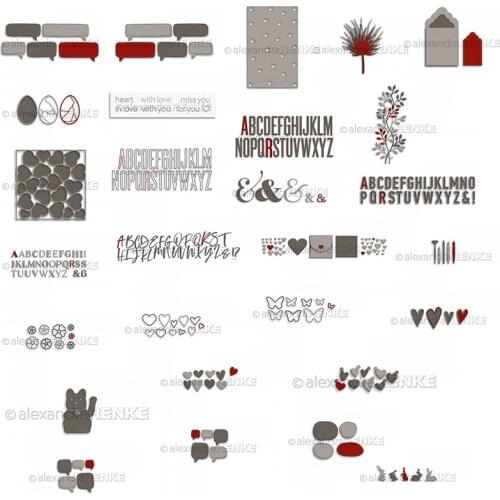 CH 2021 New Arrival Letter and Flower Stencil Metal Cutting Dies For Scrapbooking Practice Hands-on DIY Album Card Handmade Tool