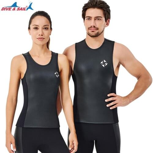 CR Light Leather Thermal Sleeveless Neoprene Vest 2mm 3mm Men Women Diving Swim Surfing Swimming Sailing Sauna Smooth Skin