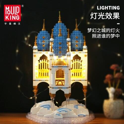 MOULD KING MOC Streetview Floating SKY Castle House Fantasy Fortress Model Building Blocks Bricks Kids DIY Toys Christmas Gifts