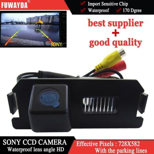 FUWAYDA HD CCD CAR REAR VIEW Mirror Image REVERSE CAMERA FOR Hyundai Genesis I30 ROHENS COUPE Tiburon/ Kia Soul WATERPROOF HD