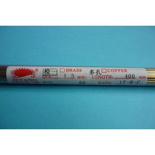 1.5mmx400mm Ziyang Multihole Brass Electrode Tube for EDM Drilling Machines