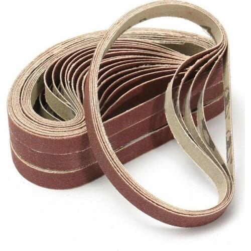 50PCS 10*330mm Sanding Belts Aluminium Oxide Abrasive Bands Sandpaper Belt Sander Abrasive Bands Wood Metal Polishing Tools