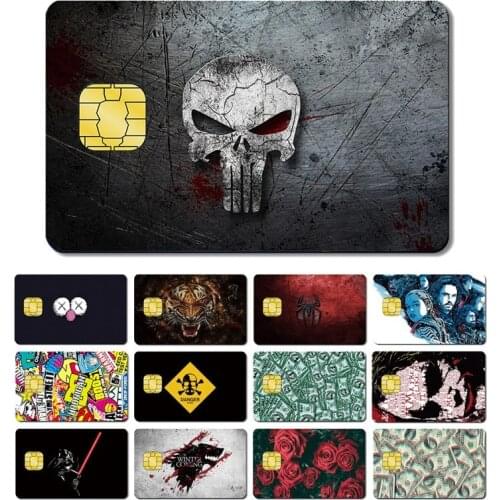 Magic Shark Matte 3M PVC Animie Skull Sticker Case Cover Skin Film for Credit Card Debt Card Small Big Chip