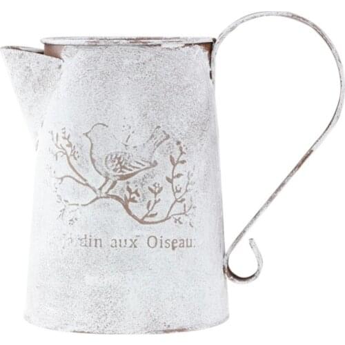 Retro Iron Flower Pot Holder Vase Bonsai Ornaments Pots Garden Kettle Tool Pot Home Decoration