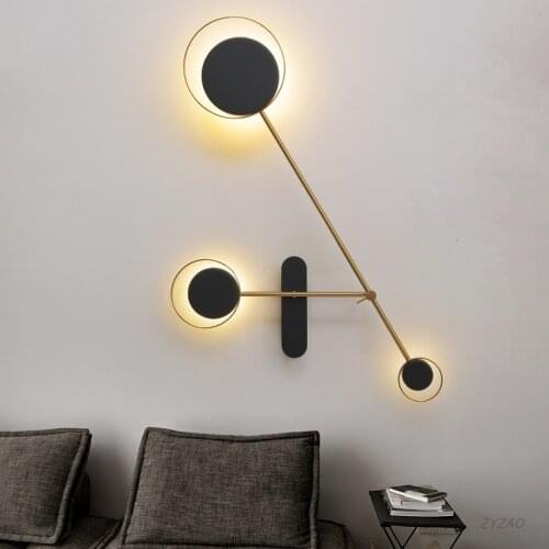 Nordic Minimalist Line Wall Lamp Creative Living Room Background Dining Room Led Wall Light Personality Bedroom Room Decor Light