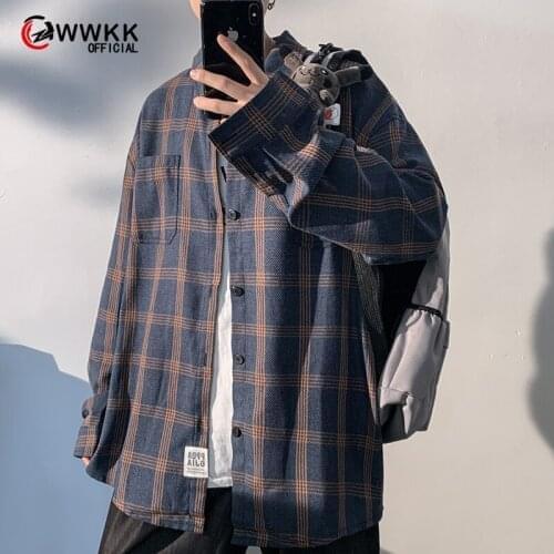 2021 Fashion men Women Plaid Shirt Chic Checked Blouse Long Sleeve Female Casual Print Shirts Loose Cotton Tops Blusas Spring