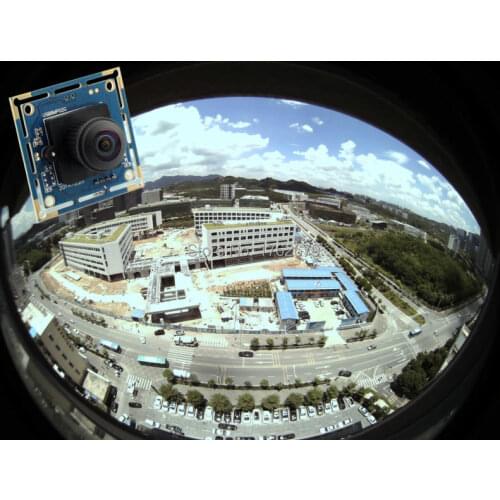 8MP USB video surveillance cameras module 3264X2448 Mjpeg YuY2 180 degree fisheye lens 1/3.2'' Sony IMX179 CCTV camera board