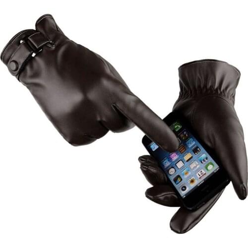 Men touch screen gloves Anti Slip Men Thermal Winter Sports men gloves leather Motorcycle Gloves Winter Warm Outdoor #25