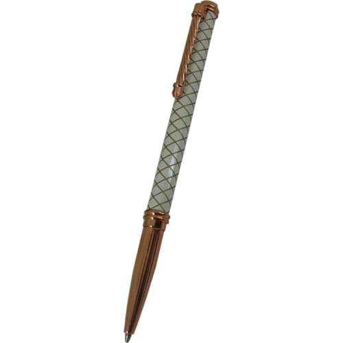 New Twist Slim Carved Ball Pen with Straight Line Pattern Cool Design Brand Pen for Writing Office & Business Gifts for Women