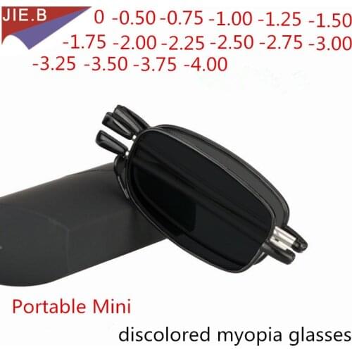 2020 New Foldable Sun Photochromic Glasses, Men And Women Myopia Glasses, Sunglasses, Myopia Optical Vision Correction Glasses