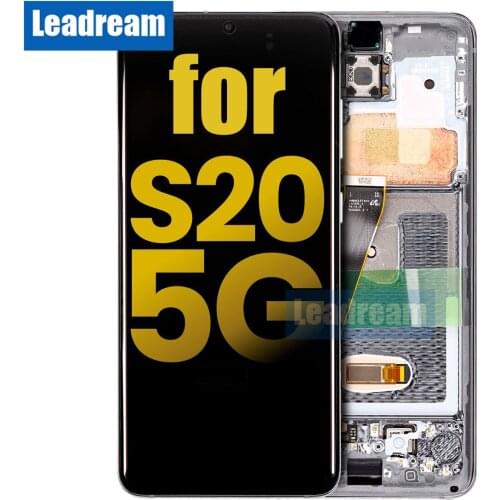 Original Perfect LCD Screen For Samsung Galaxy S20 5G G981 G981F G981W with Frame LCD Display assembly