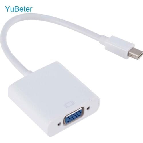 YuBeter Mini DP to VGA Video Adapter 1080p Thunderbolt Display Port to VGA Cables Mini DP to Vga Patch Cord ISO