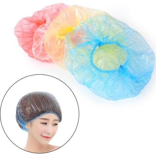 10Pcs/lot Disposable Shower Cap Hair Treatment Bathing Caps Salon Home Hat Hotel One-Off Elastic Cap Bathroom Travel Product