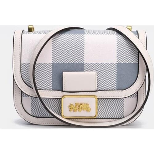 Bags for Women 2021 New Fashion Leather Plaid Bag Ladies All-match Single Shoulder Messenger Small Square Bag Sac A Main Femme