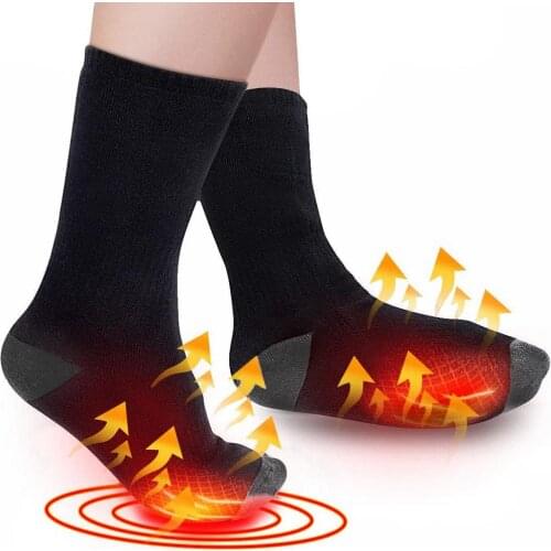 Thermal Heated Socks Sport Ski Socks Winter Foot Warmer Electric Warming Sock USB Rechargable Battery For Wife Daughter Gift