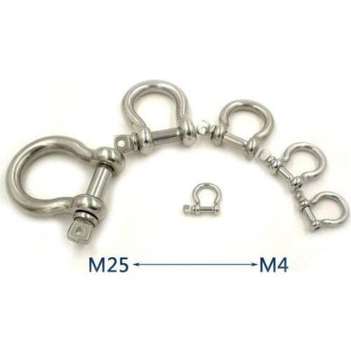 High Quality M4/5/6/8/10/12/14/16/18/20 304 Stainless Steel Bow Shackle Boat Screw-Pin Anchor