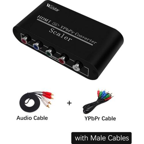 Wiistar HDMI to Component Converter YPbPr Adapter Support Scaler 1080P HDMI to YPbPr L/R audio Adapter for Xbox HDTV Monitor