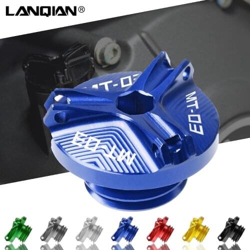 For Yamaha MT03 Motorcycle Aluminum Engine Oil Filter Cup Plug Cover Screw Moto Parts MT 03 MT-03 2016 2017 2018 2019 Parts