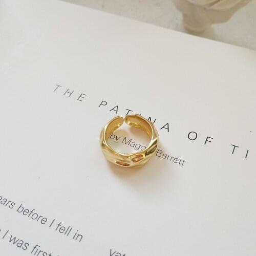 WTLTC Chunky Hammered Wide Stackable Rings for Women 925 Sterling Sliver Thumb Rings Steampunk Textured Band Ring Jewelry